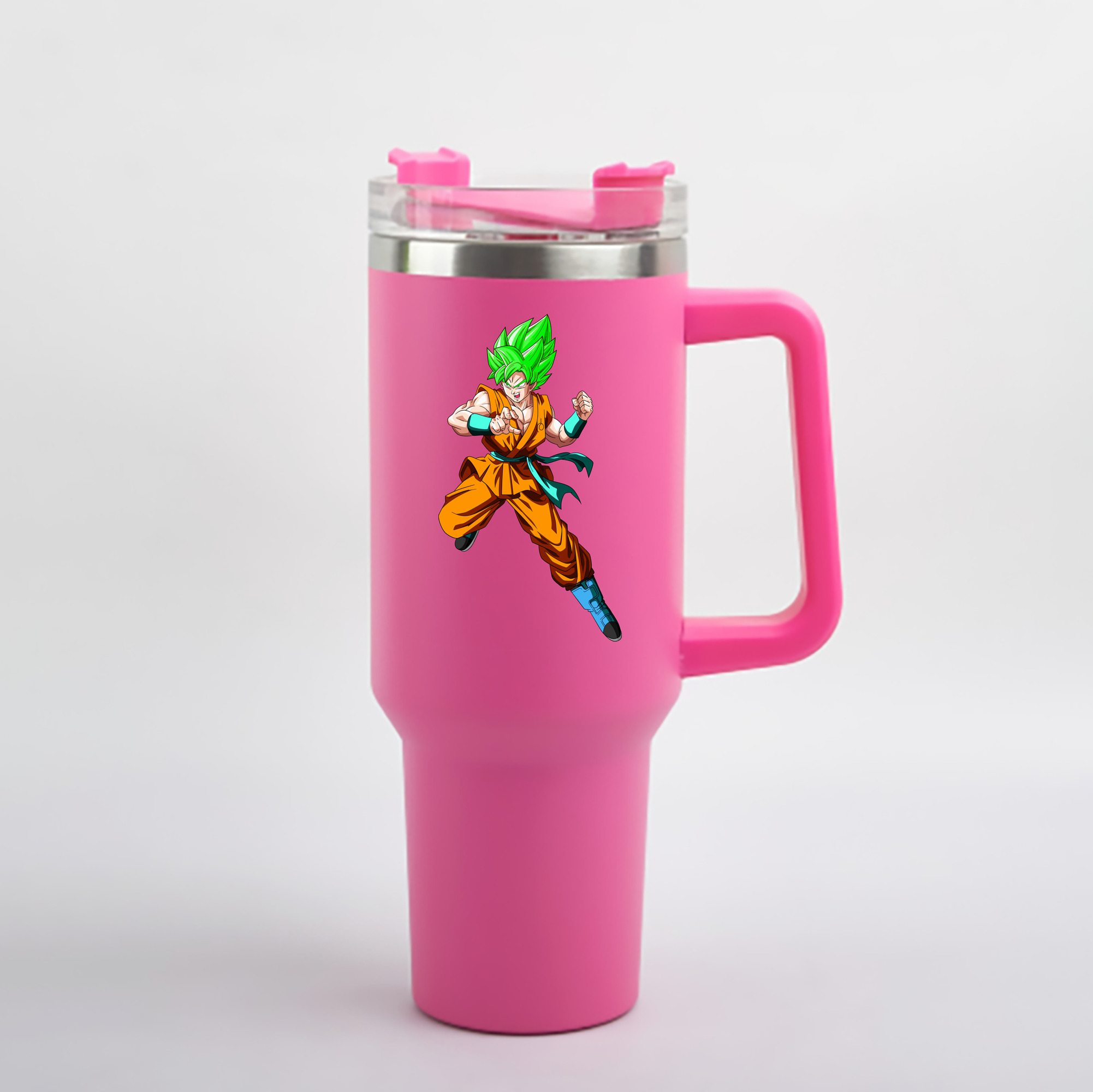 （画像用） ドラゴンボール 孫 悟飯（そんごはん）DRAGON BALL Son Gohan 1200mL車用タンブラー - クリスタルステッカー（プラスチックストロー付き）